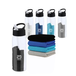 Garrafa Esportiva com Toalha 