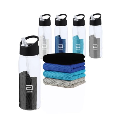 Garrafa Esportiva com Toalha 